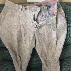 Linen skinny pants